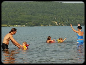 Baignade dans le lac Méruimticook (lac Jerry)